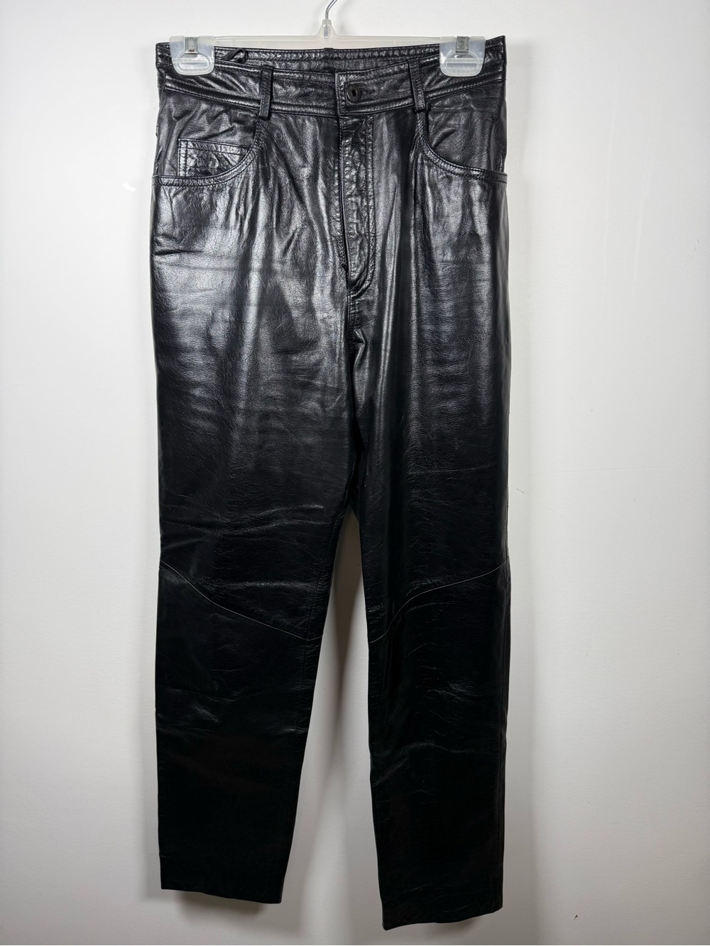 DANIER | Vintage Black High Rise Genuine Leather Pants Size 8